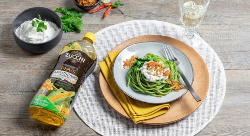 World Pasta Day: Oleificio Zucchi presenta spaghettoni con crema di cime di rapa